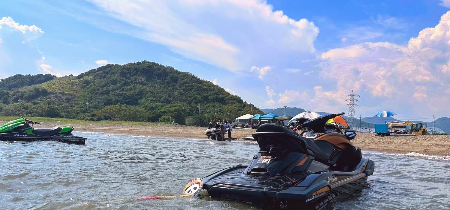 ジェットスキー上架料。赤穂恋ヶ浜プライベートビーチ